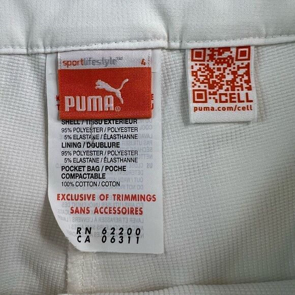 Puma Mini Skirt Skort Womens Size 4 White Golf Tennis Shorts Lined - Picture 2 of 11